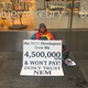 John Fenley, a cryptocurrency protester outside the hotel.